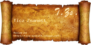 Ticz Zsanett névjegykártya