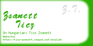 zsanett ticz business card